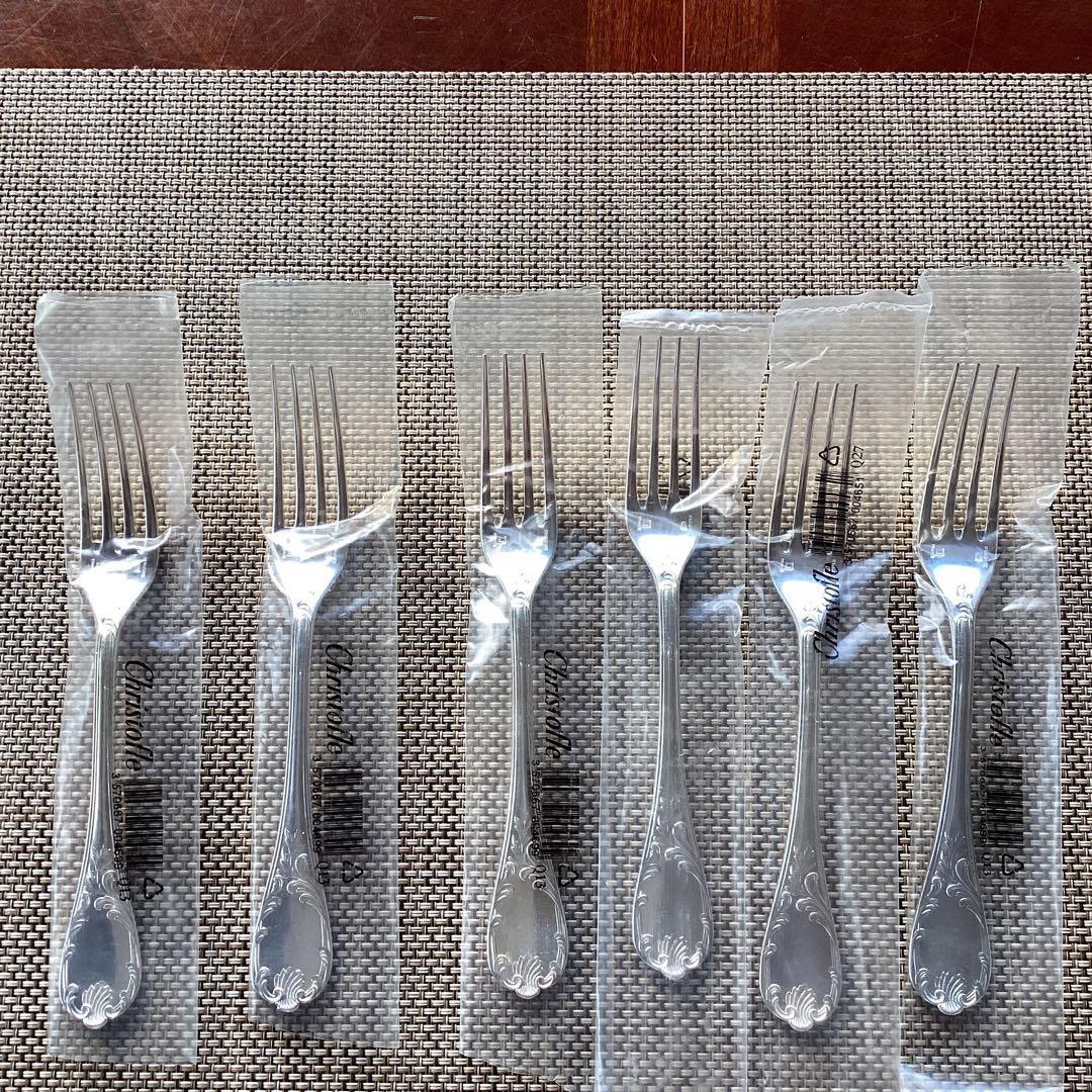 《CHRISTOFLE MARLY》アフタヌーンティー用シルバーナイフ＆フォーク