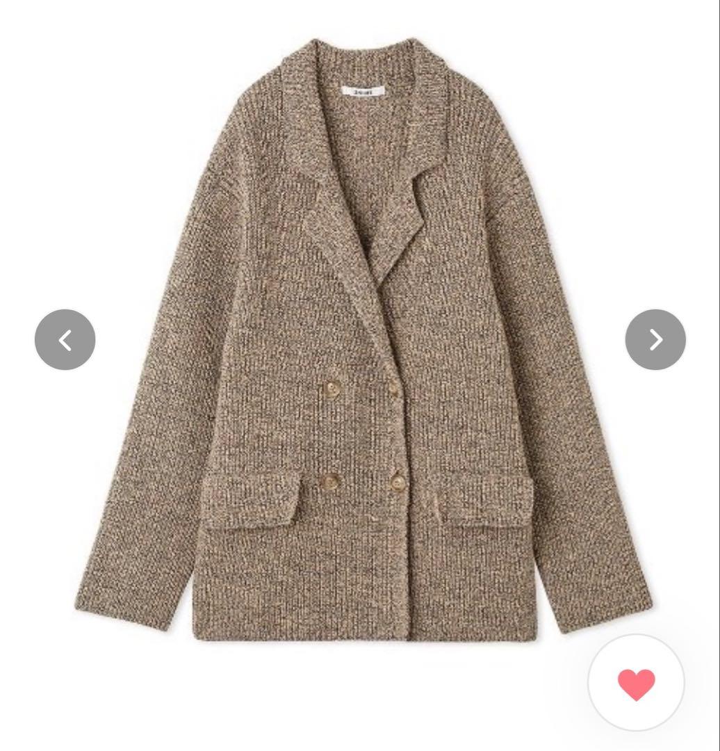 snidel テーラードニットジャケット＋メランジ調ミニニットワンピース グレー