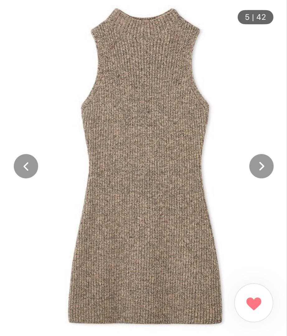 snidel テーラードニットジャケット＋メランジ調ミニニットワンピース グレー