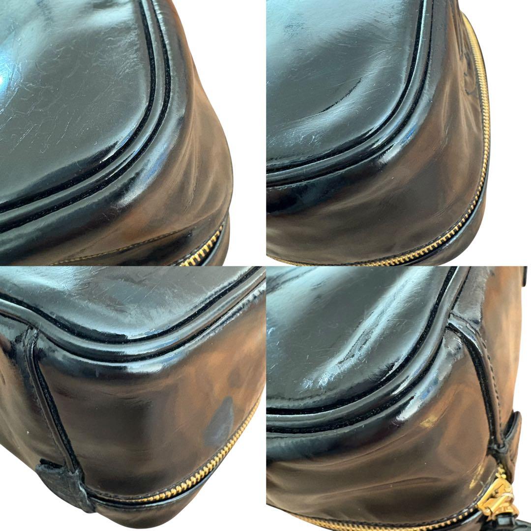 CHANEL バニティ パテント 黒 ココマーク 希少 オールド　化粧ポーチ