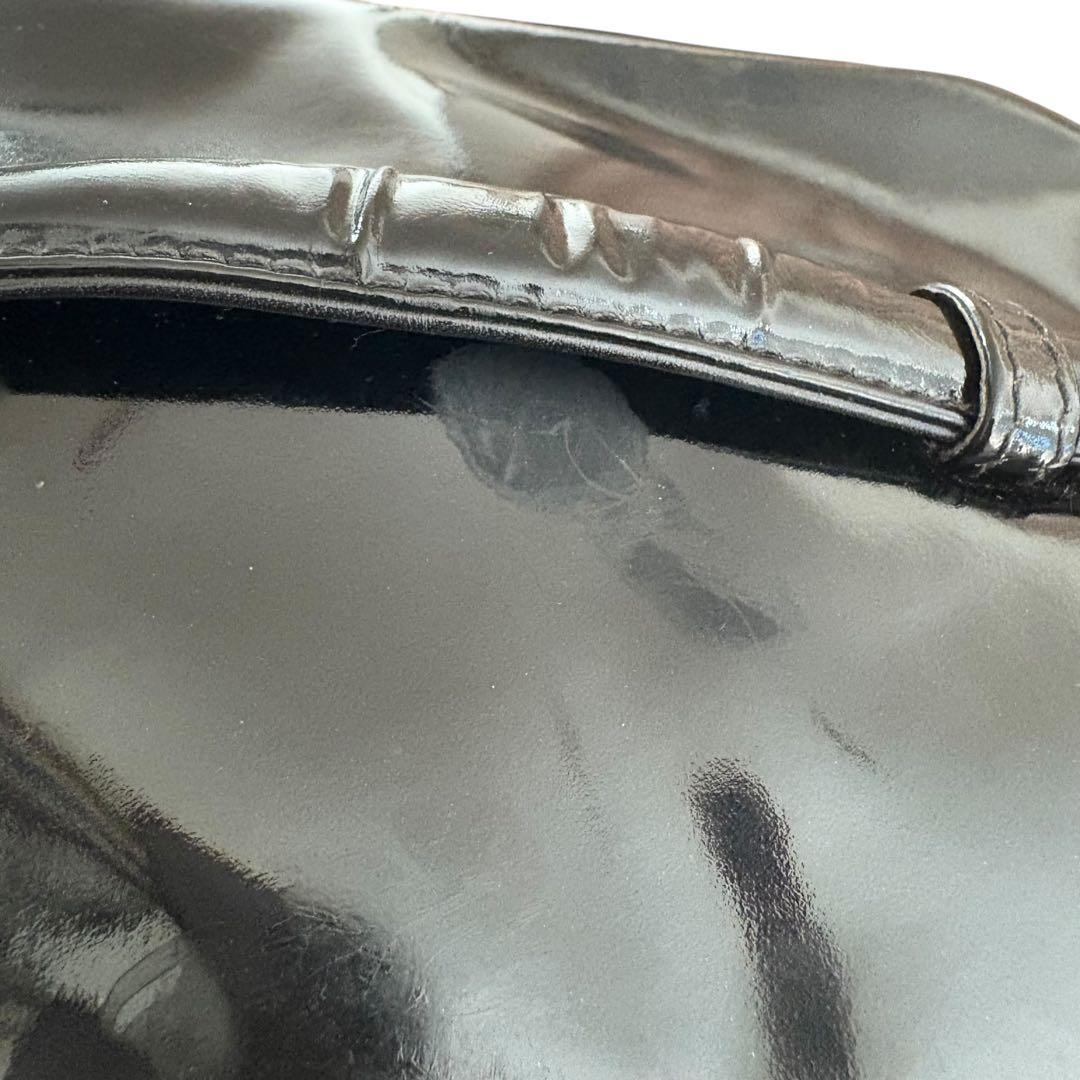 CHANEL バニティ パテント 黒 ココマーク 希少 オールド　化粧ポーチ