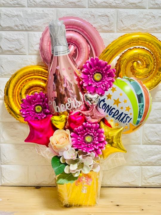 balloonギフト　卓上　ブーケ　タオル