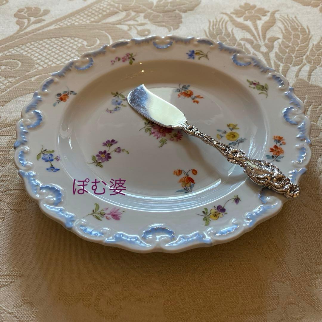 Whiting ホワイティング】純銀／バターナイフ「Lily」モノグラム有り②