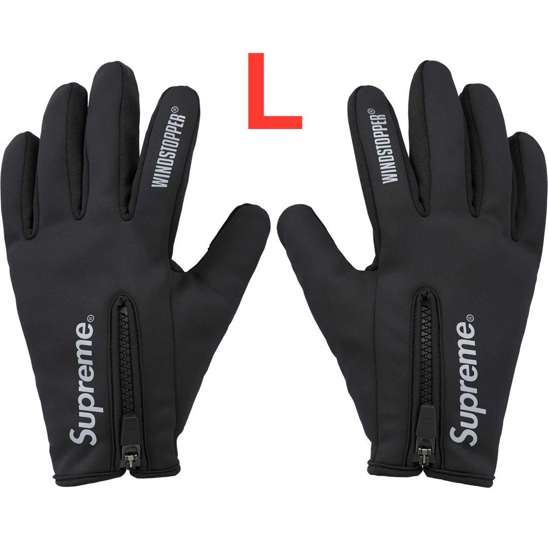Supreme Windstopper Zip Gloves Black L - メルカリ