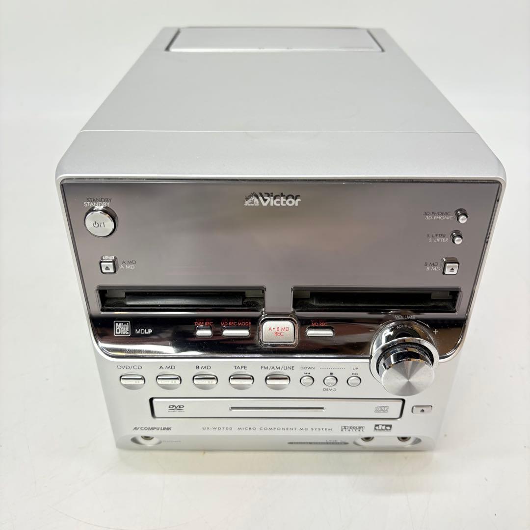 【動作確認済み】ビクター DVD/2MD/TAPE ミニコンボ UX-WD700