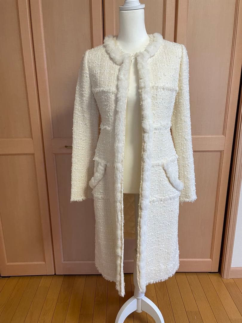 EPOCA美品❤︎ファー付きツイードコート