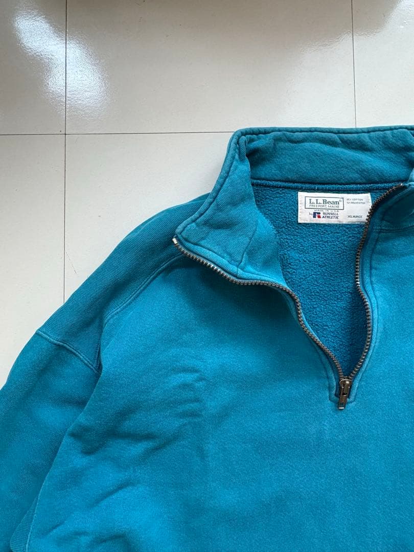 L.L.Bean × Russell Athletic ハーフジップスウェット