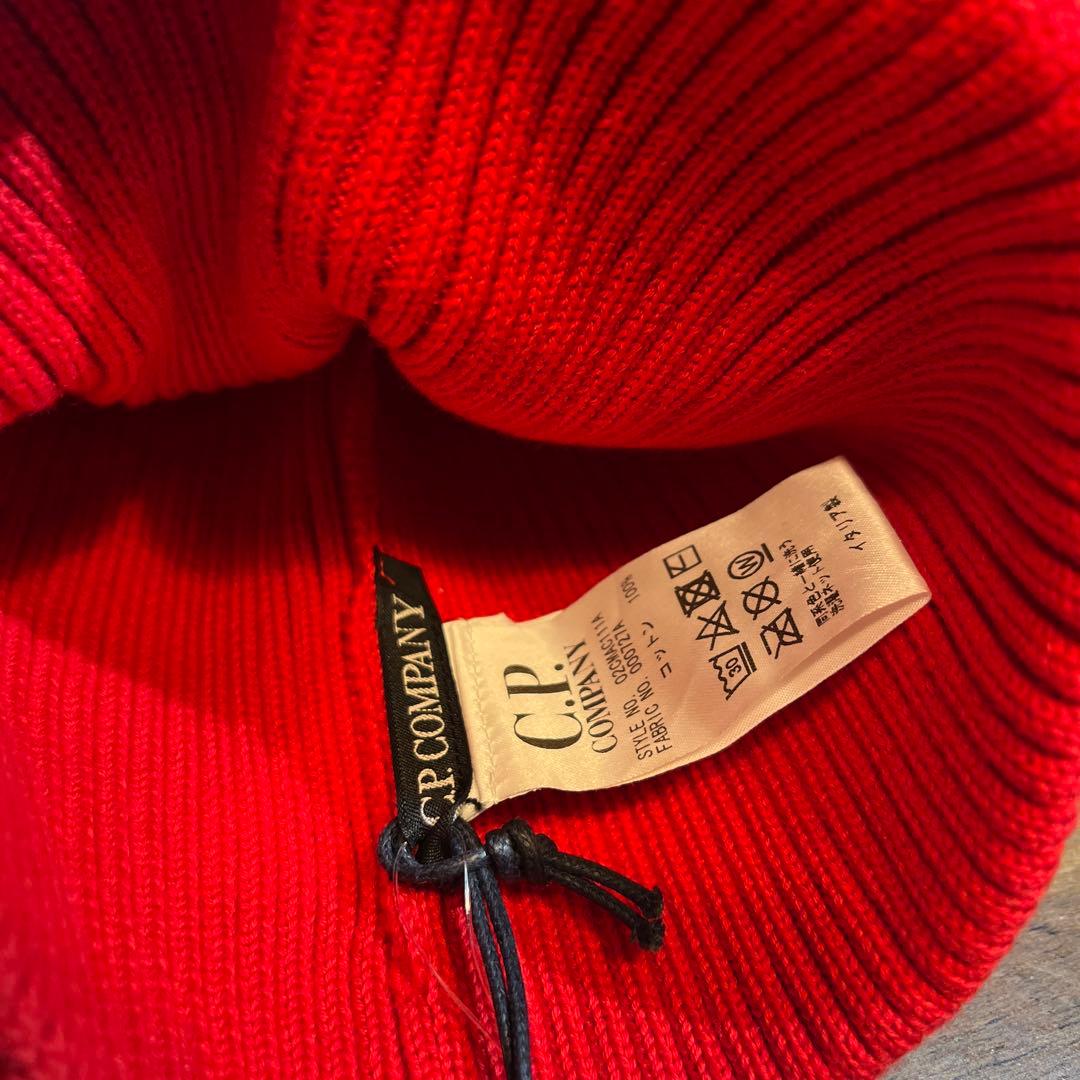 新品CP company CPカンパニー　ゴーグル ビーニー ニット帽　レッド