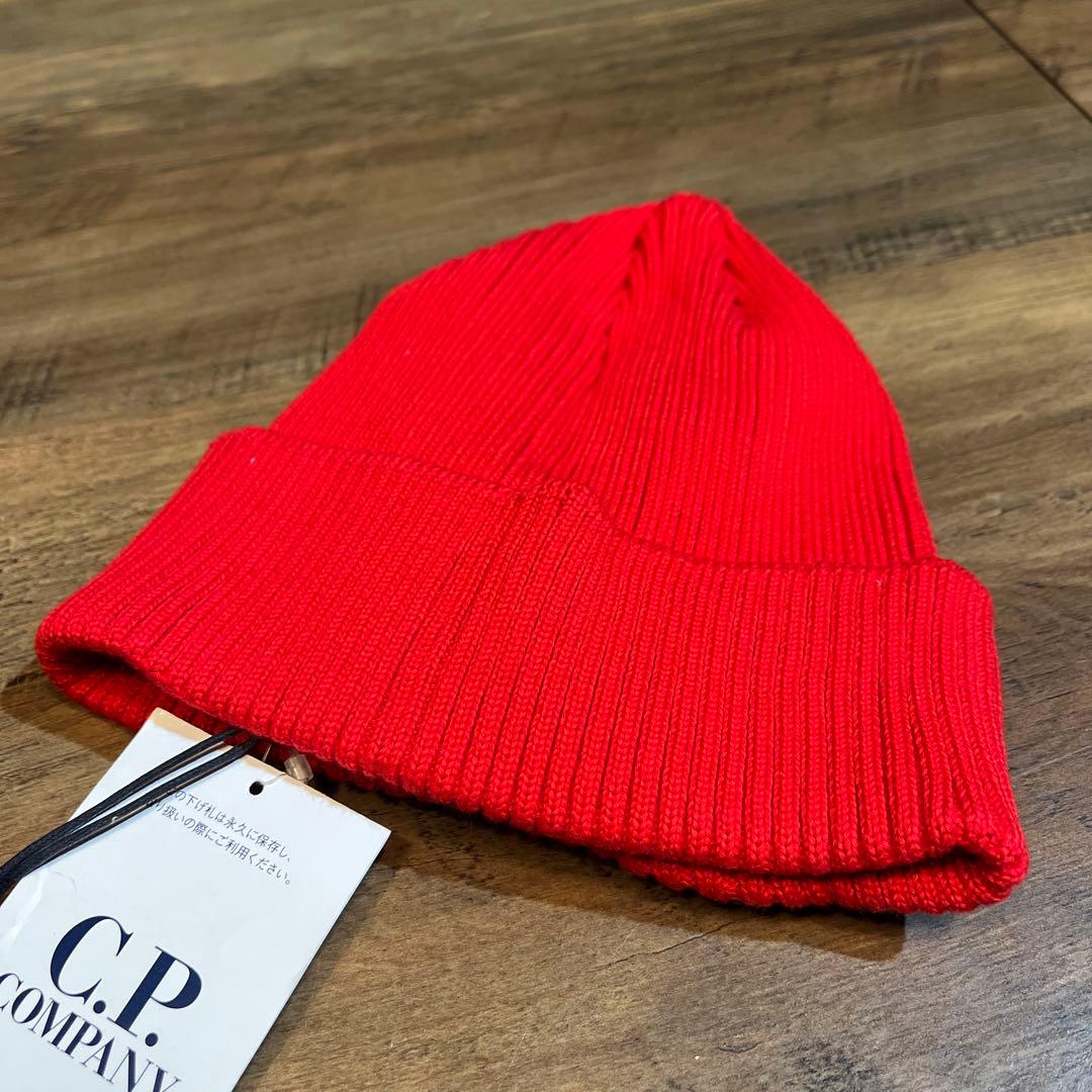 新品CP company CPカンパニー　ゴーグル ビーニー ニット帽　レッド