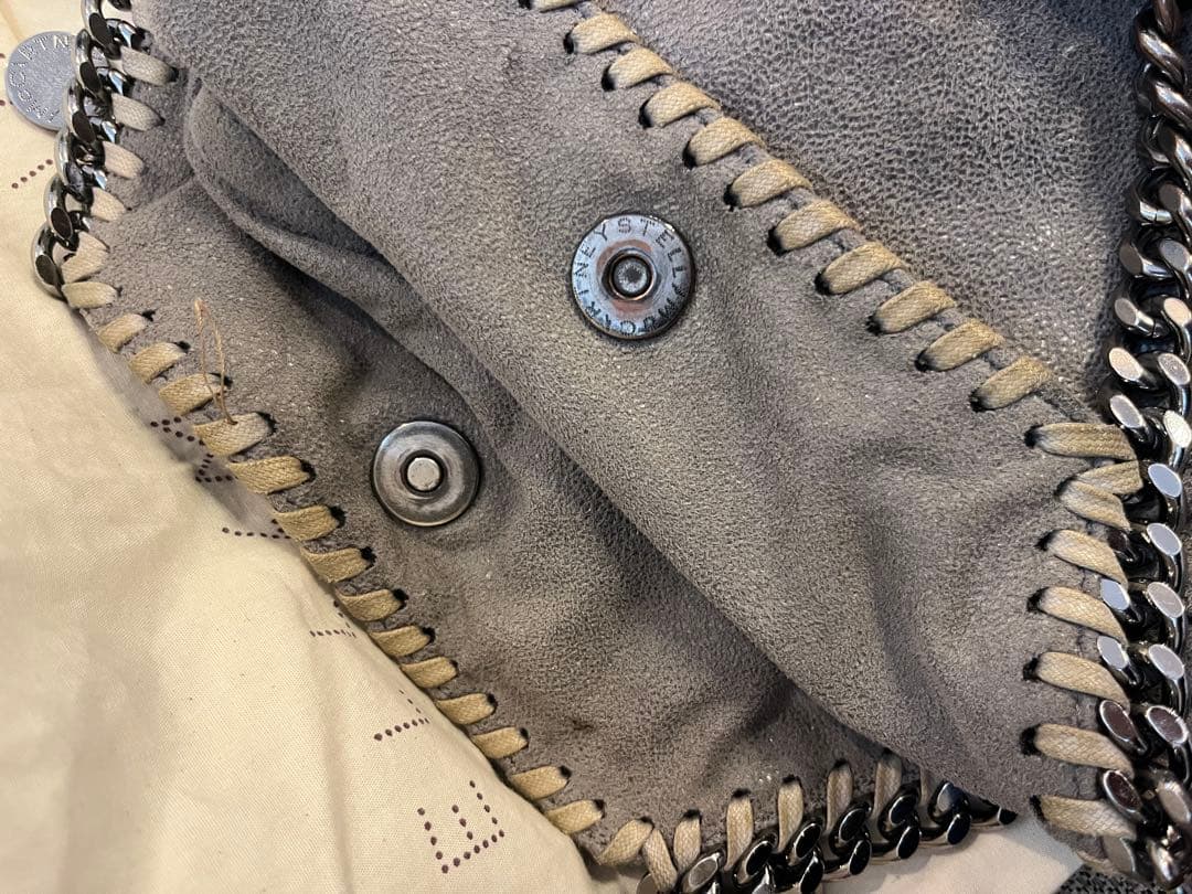 【大人気】ステラマッカートニーファラベラ グレー スエード ショルダーバッグ