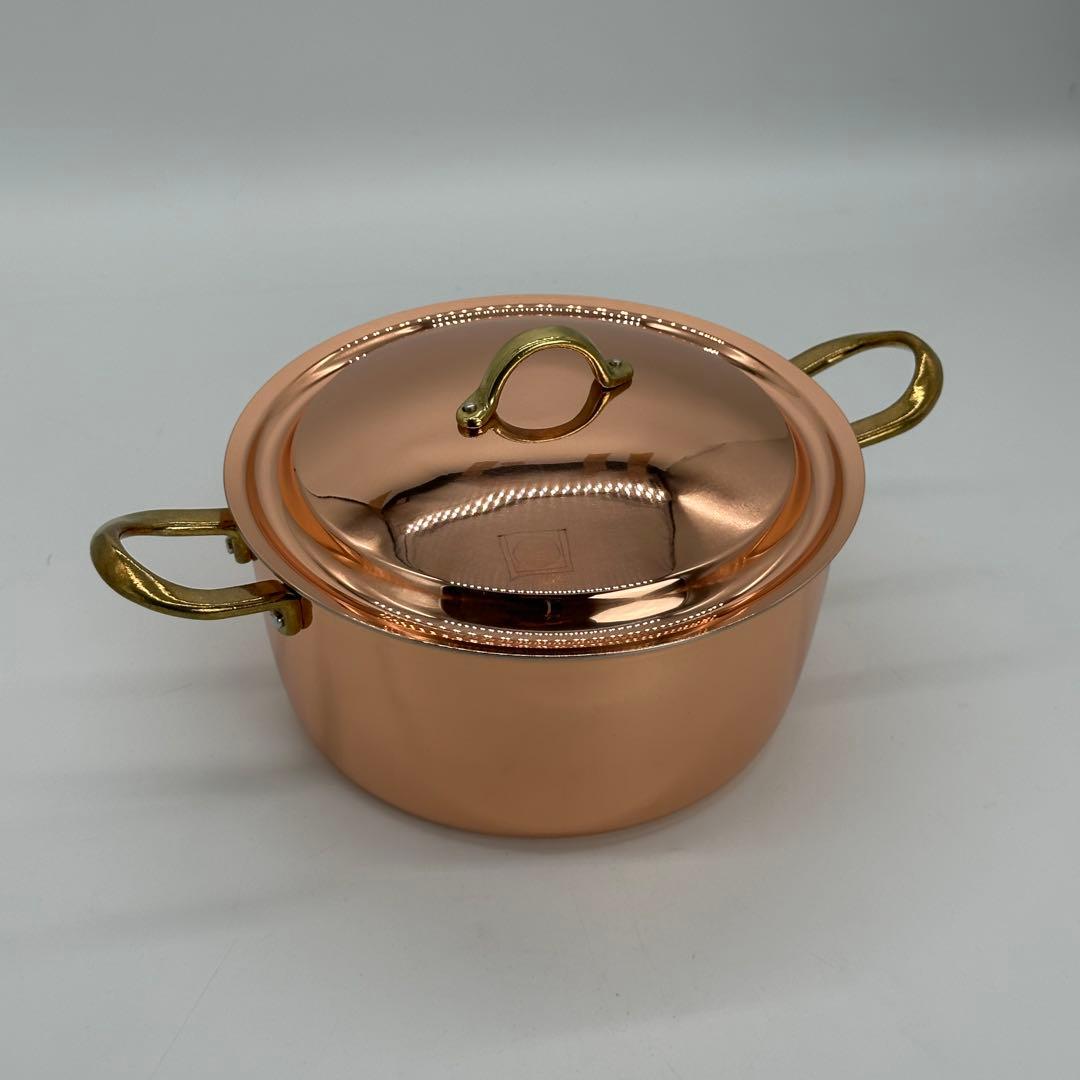 新光堂 残り1点 新品 純銅 プレイクッキング ソースポット 鍋 PL-1707