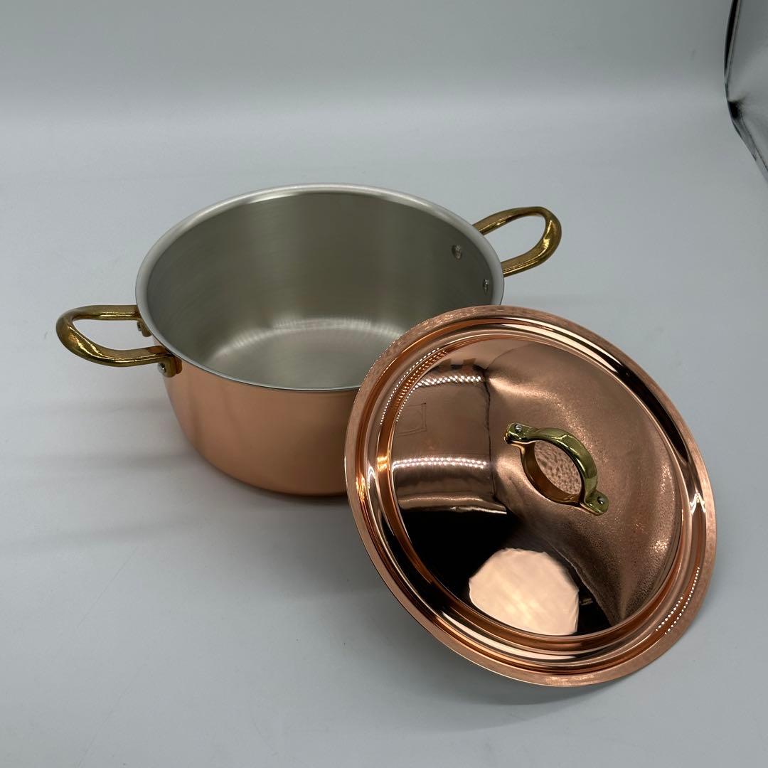 新光堂 残り1点 新品 純銅 プレイクッキング ソースポット 鍋 PL-1707