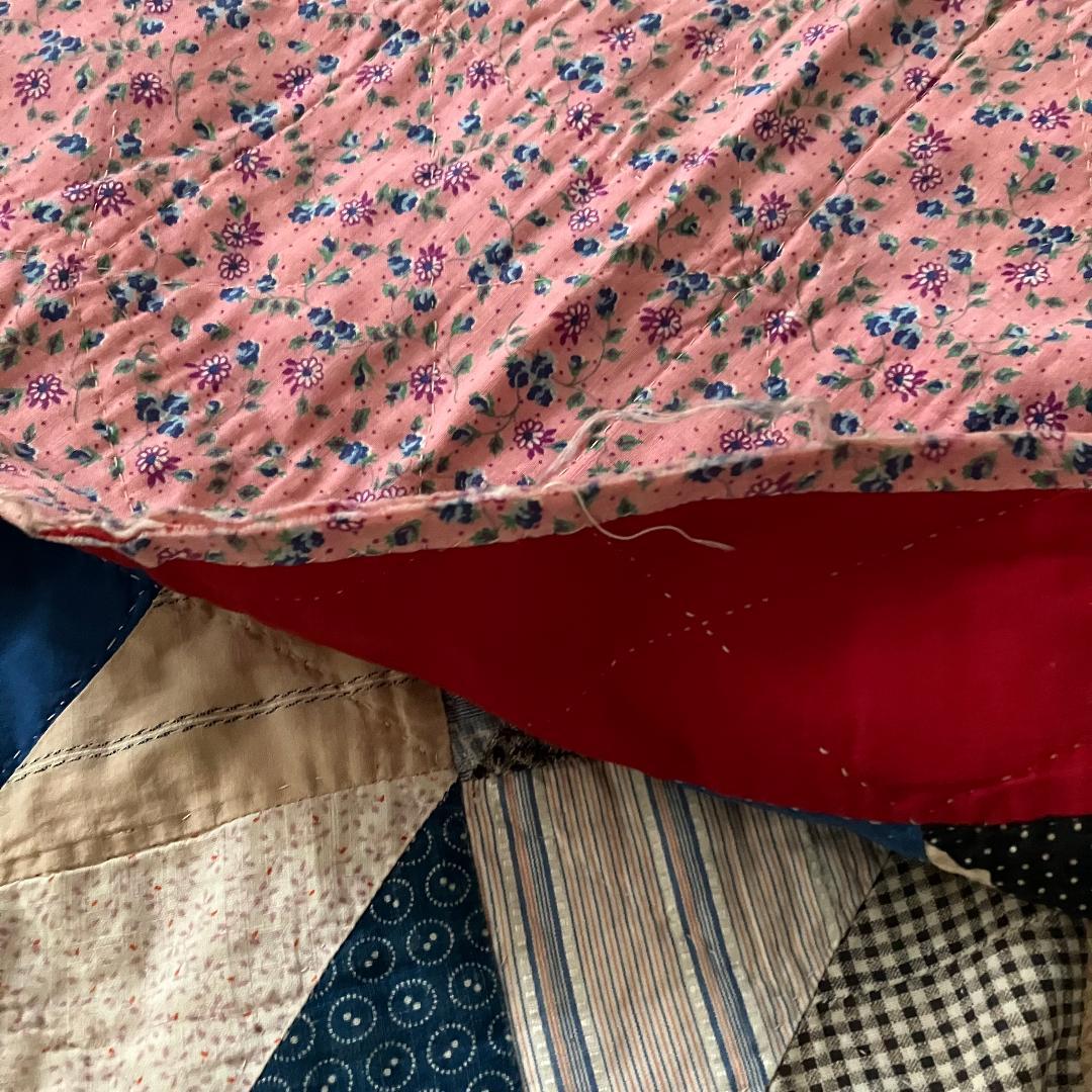 アンティーク アメリカ ビンテージ 1940〜50年代 パッチワーク大判キルト