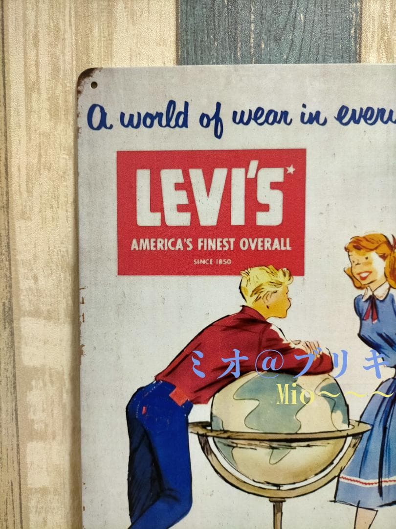 ブリキ看板 リーバイス LEVI'S 1850 レトロ プレート A292 - メルカリ