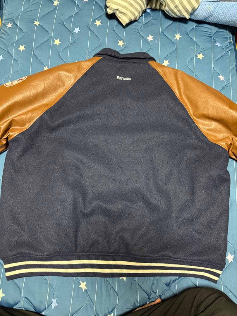 New York Yankees スタジャン LL ネイビー/ブラウン