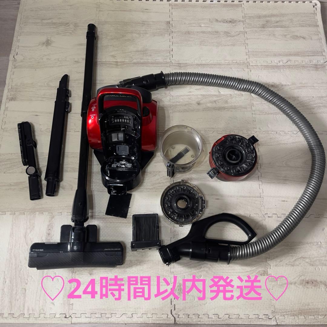 【美品】東芝 トルネオV VC-YG610M サイクロン掃除機 レッド 軽量