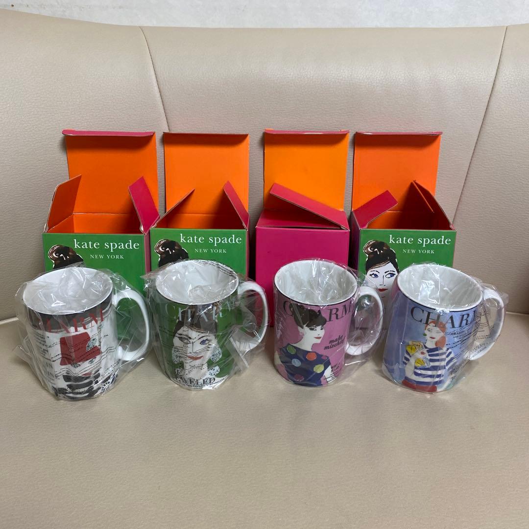 新品、未使用】Katespade ケイトスペード マグカップ お皿 セット