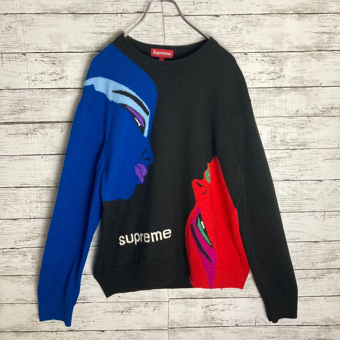 ロックさん専用】シュプリーム☆セーター L Faces Sweater - メルカリ