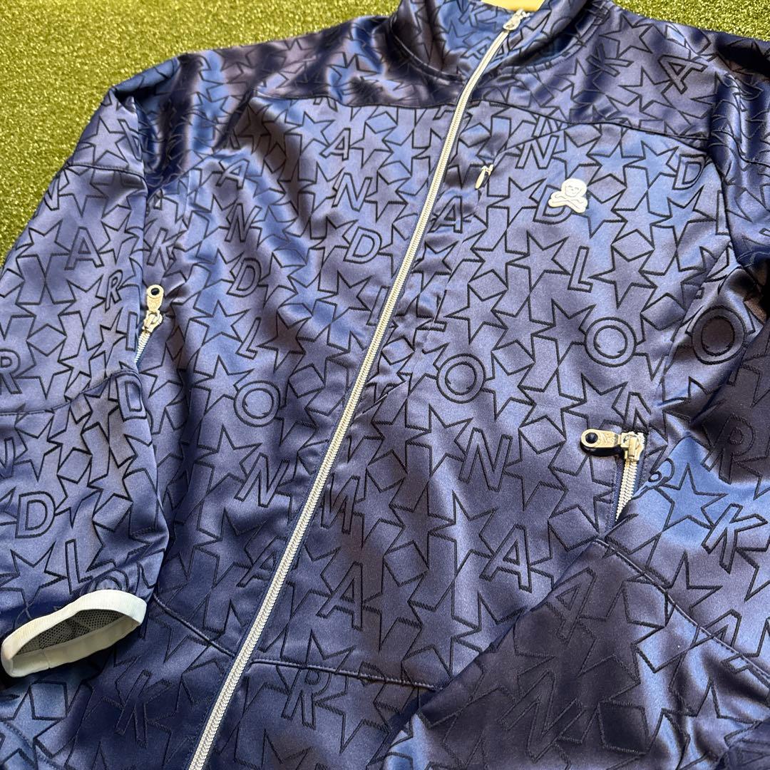 新品未使用☆マーク&ロナ☆ネイビー 星柄 レディースジャケットM ゴルフ