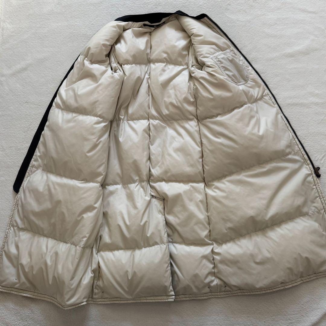 45R ナイロンダウンコート　ロングコート　フェザー　ベルトあり　日本製　紺　S