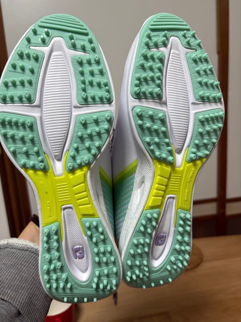 FJ Fuel Women ゴルフシューズ 24.0cm ホワイト/グリーン