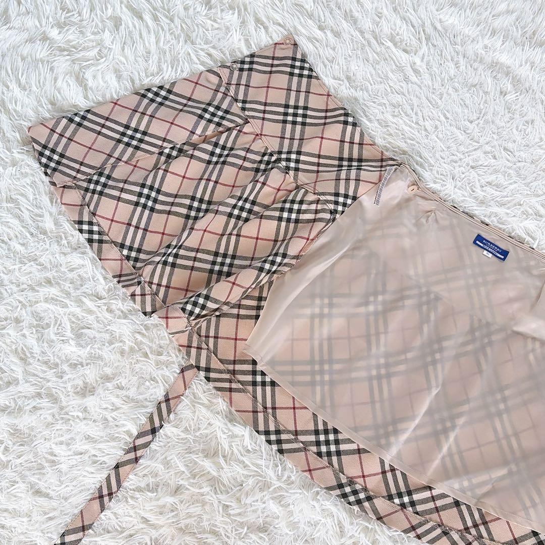 バーバリーブルーレーベル】リボンベルトラップフレアスカート ノバ