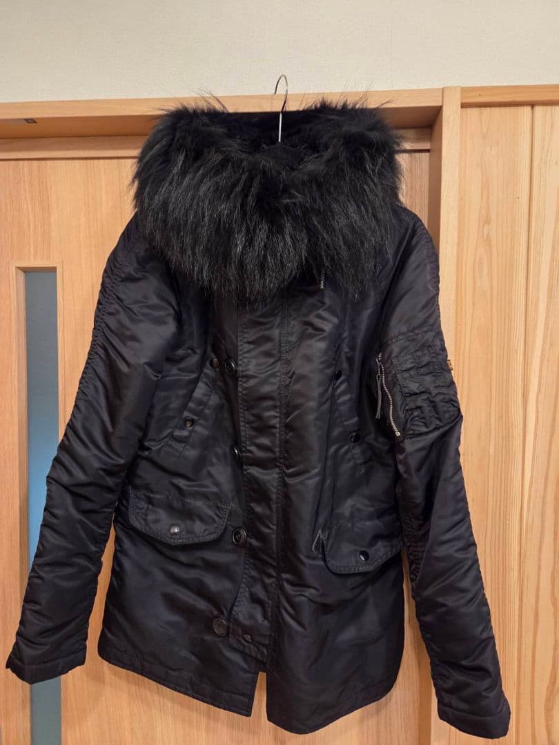 ​【極美品/爆量リアルファー】ALPHA N-3B タイトフルブラック Sサイズ