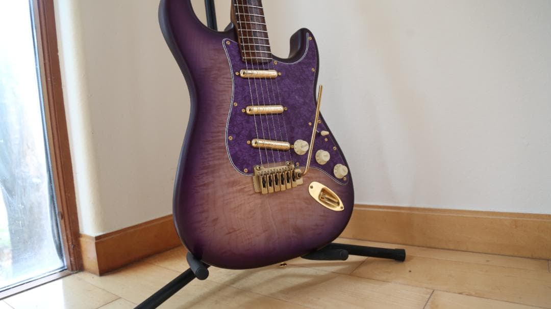 Warmoth パープルバースト ストラト Fender USA ネック - メルカリ