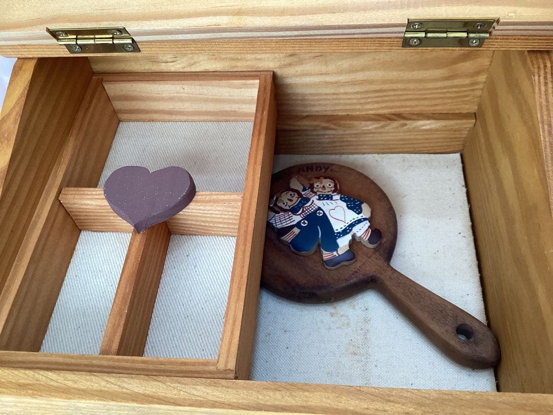 Raggedy Ann & Andy 木製小物入れ５点セット　カントリー雑貨