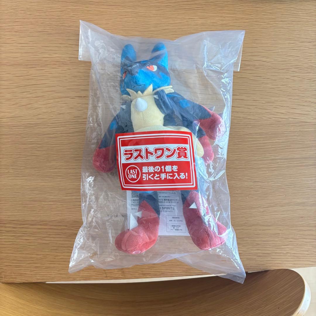 ポケモン一番くじ ラストワン賞 ルカリオ ぬいぐるみ - メルカリ