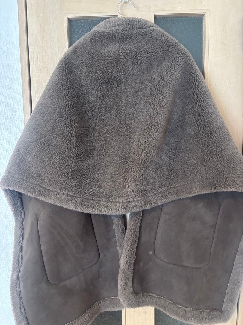 【美品】HAINT ハウント　ボアストール　ダークベージュ