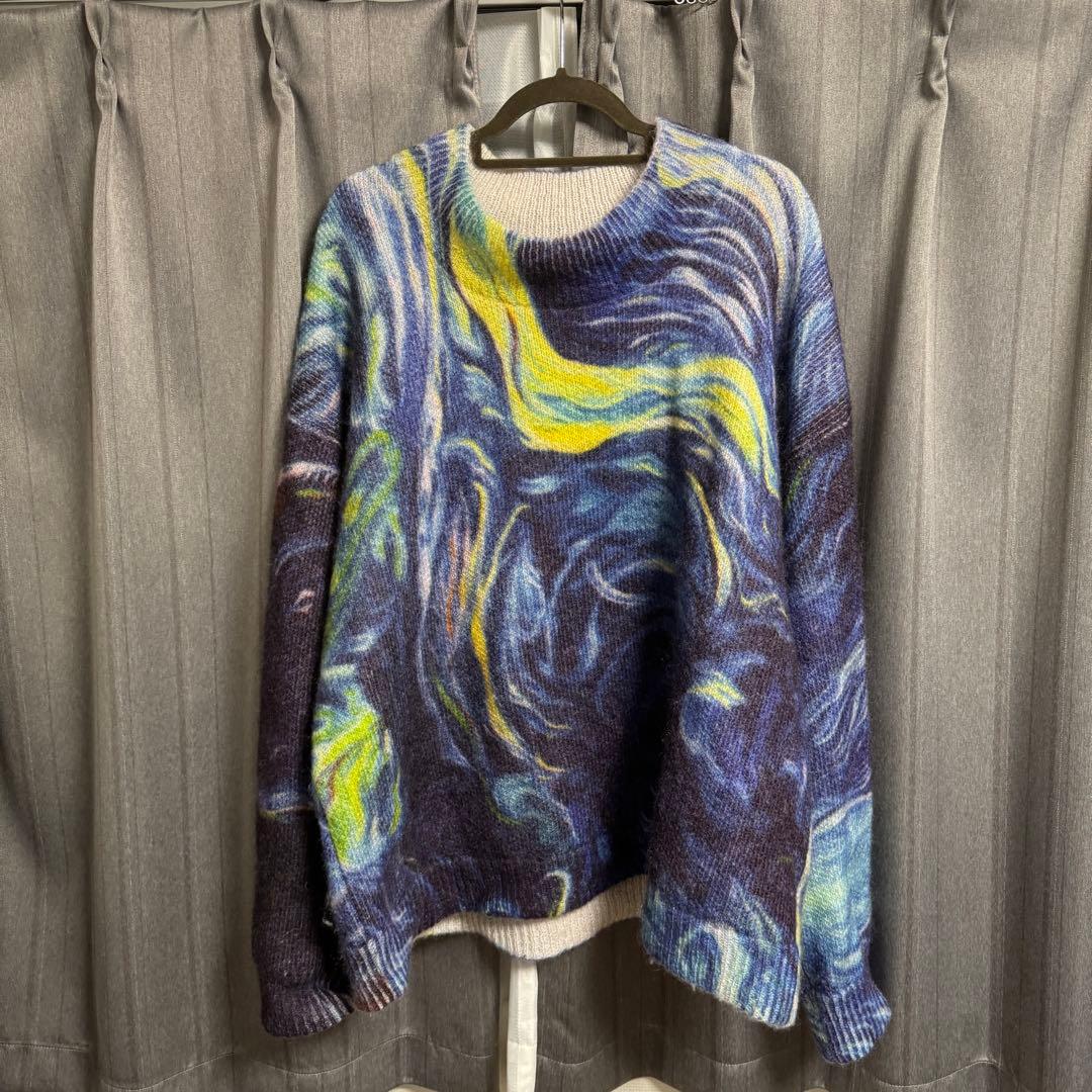 NAMACHEKOナマチェコ 19AW モヘアマーブルニット M - メルカリ