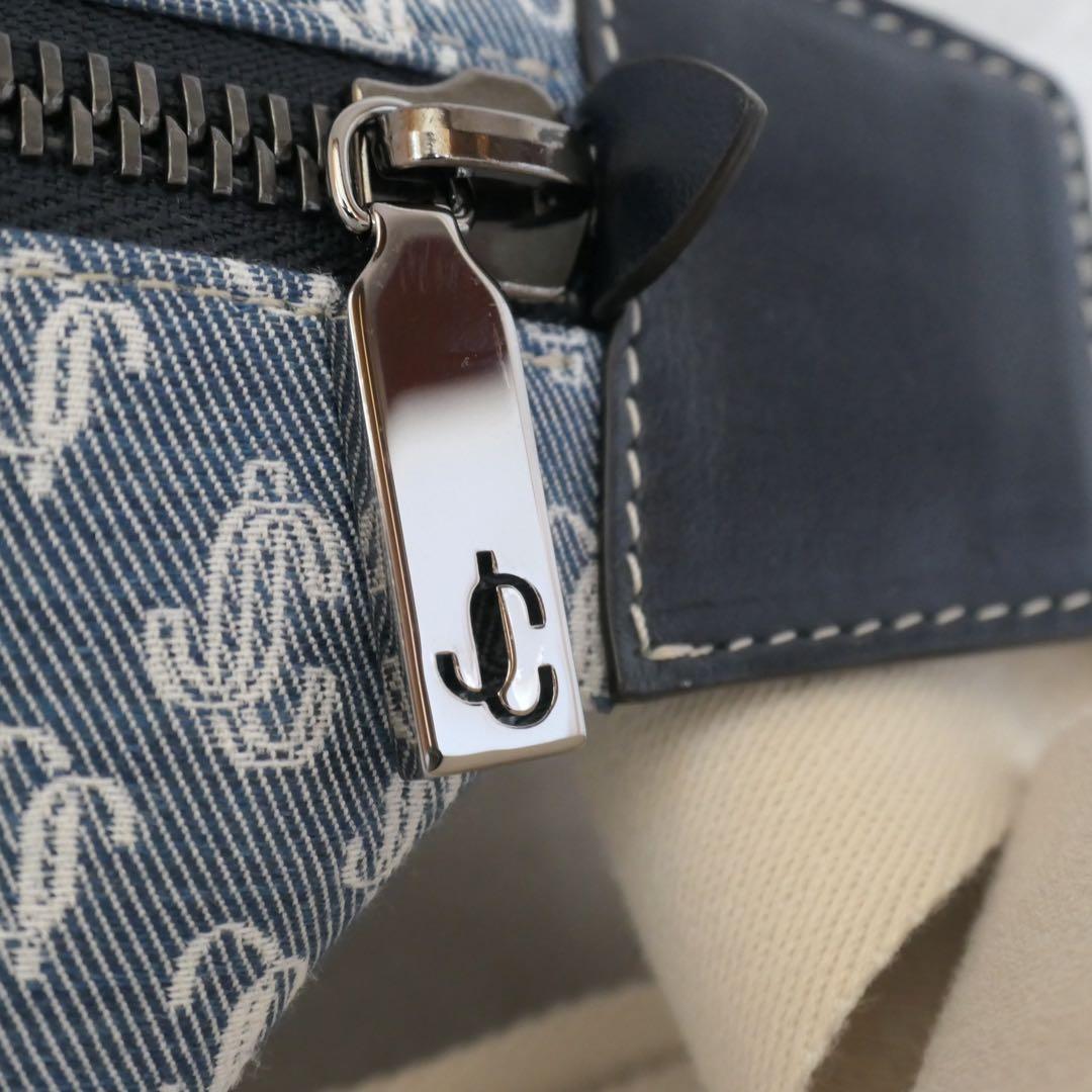 新品【ジミーチュウ】フィンスリー JCモノグラム×デニム ベルトバッグ