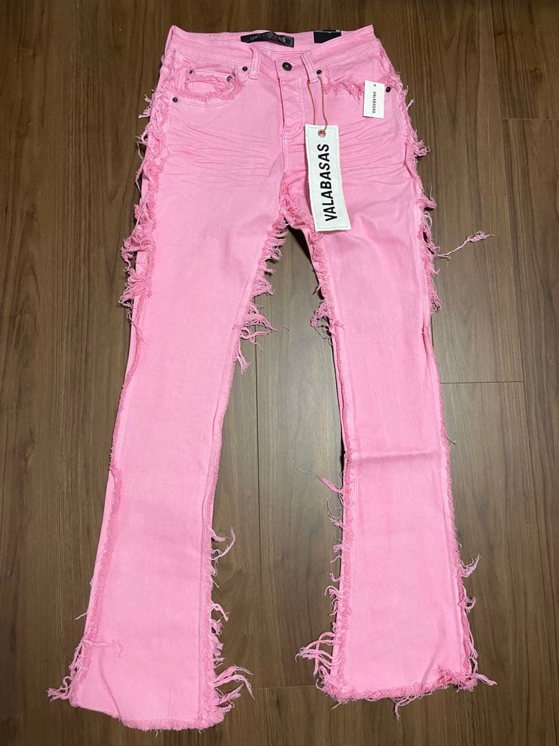 VALABASAS フレアデニム ピンク クラッシュ サイズ29 新品 - メルカリ