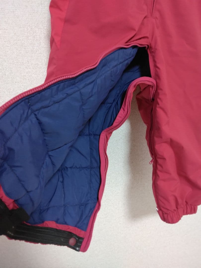 [美品]　パウダーカバーオール　100 ピンク　モンベル　つなぎ　雪遊び