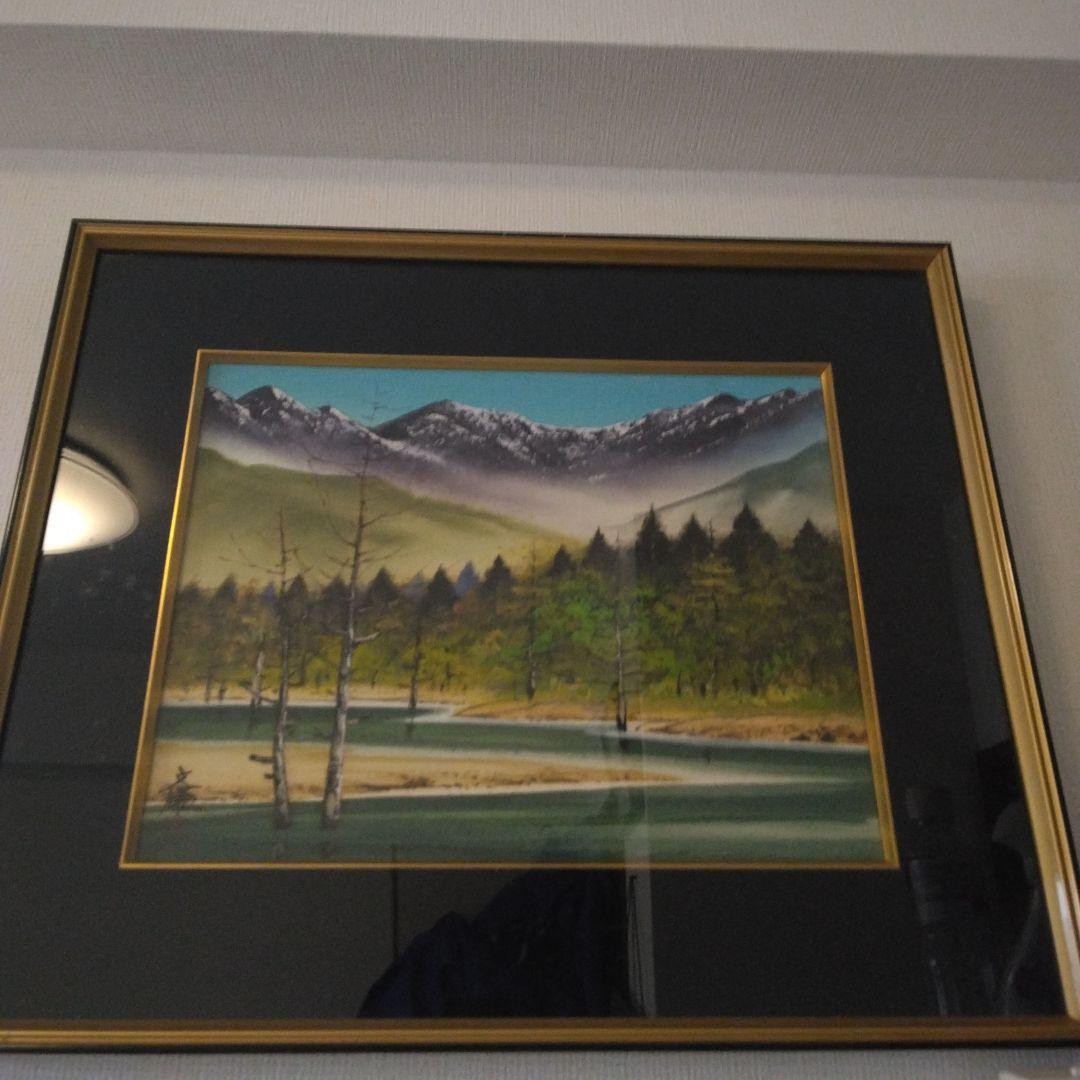 風景画 油彩画 金色フレーム - メルカリ