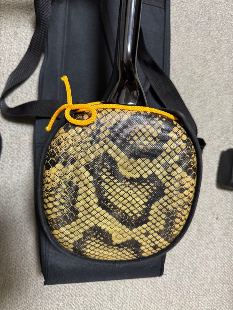 三線 人工皮 竹ウマ バチ ソフトケースセット