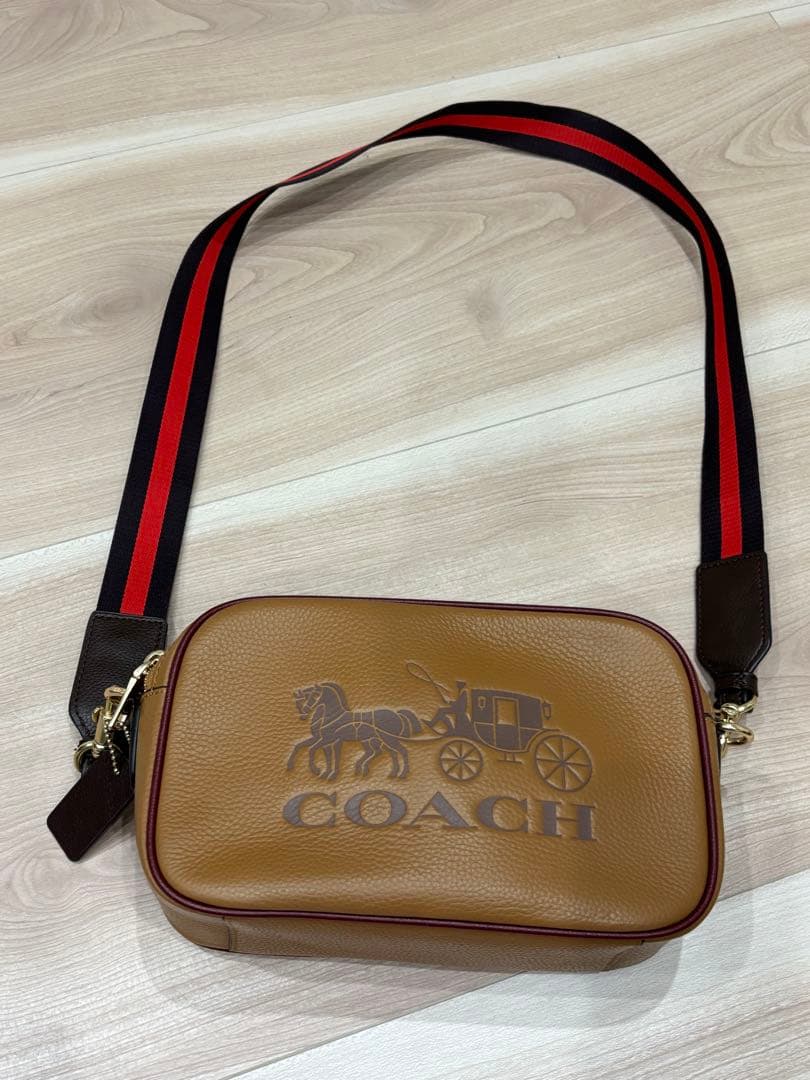 COACH レザーショルダーバッグ ブラウン