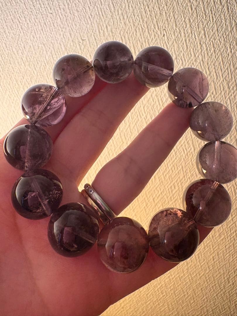 Y sh様　♡初入荷♡大玉　アメジストスモーキークォーツ　ブレスレット