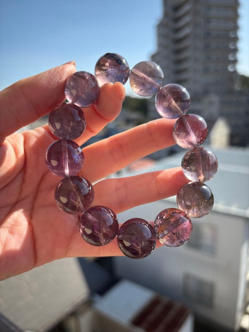 Y sh様　♡初入荷♡大玉　アメジストスモーキークォーツ　ブレスレット