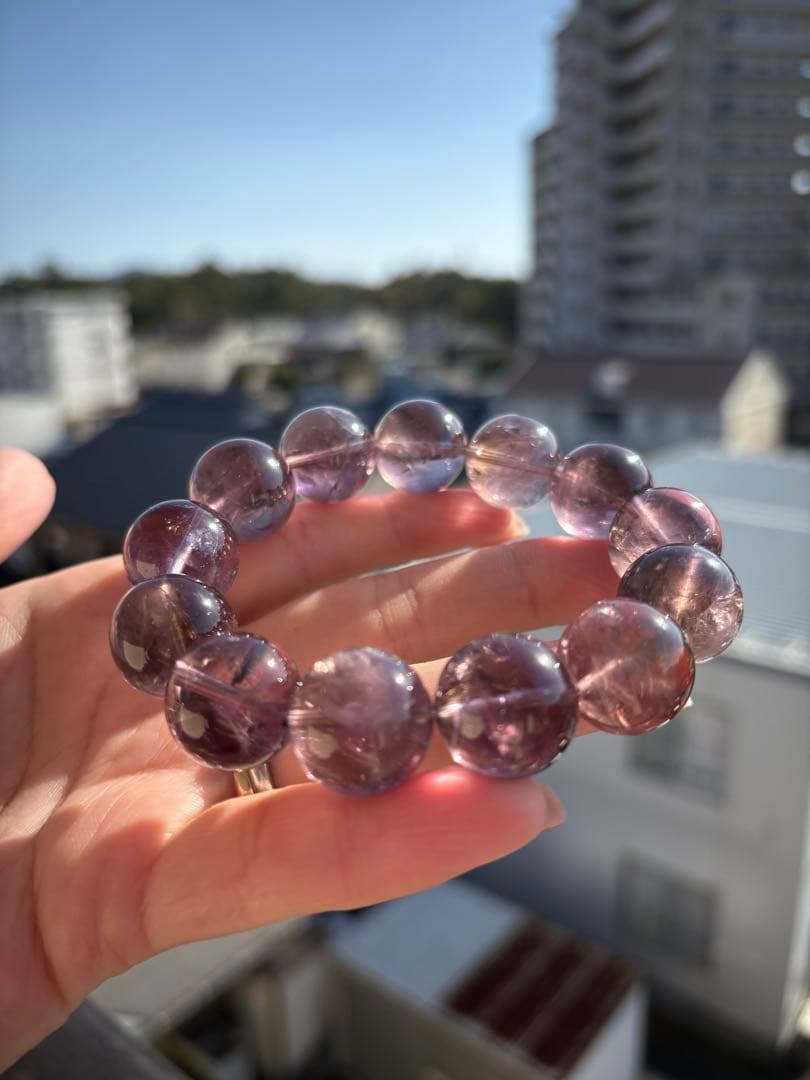 Y sh様　♡初入荷♡大玉　アメジストスモーキークォーツ　ブレスレット