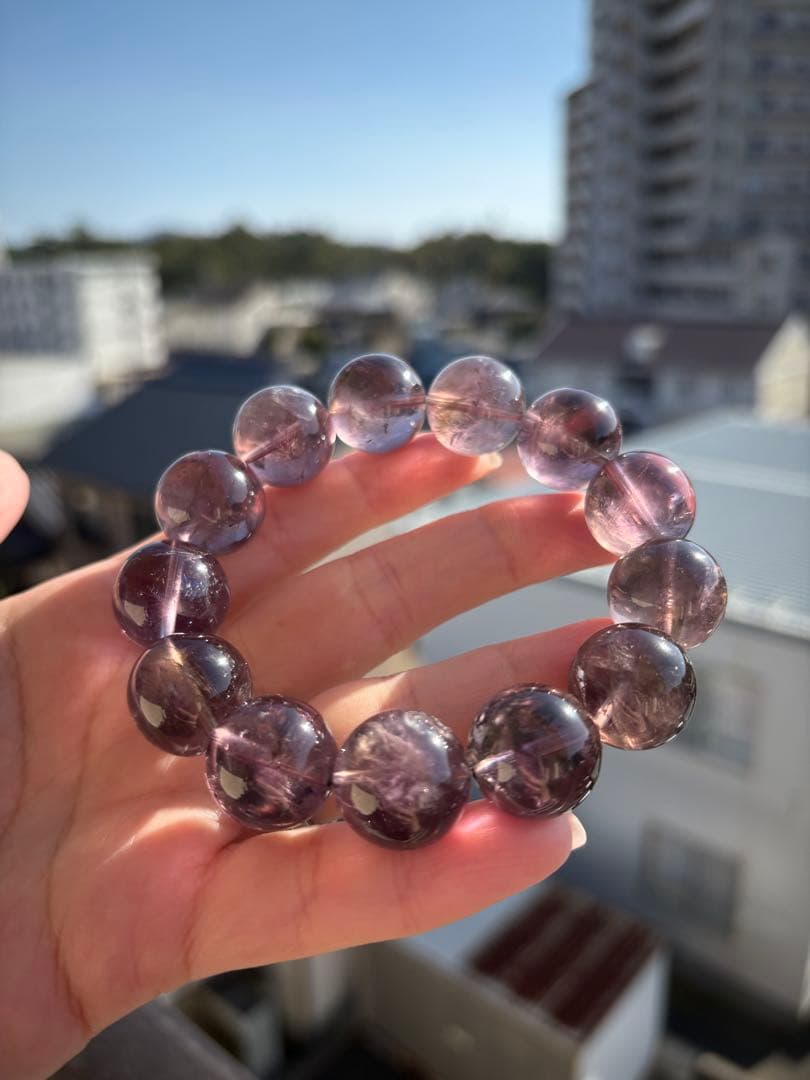 Y sh様　♡初入荷♡大玉　アメジストスモーキークォーツ　ブレスレット