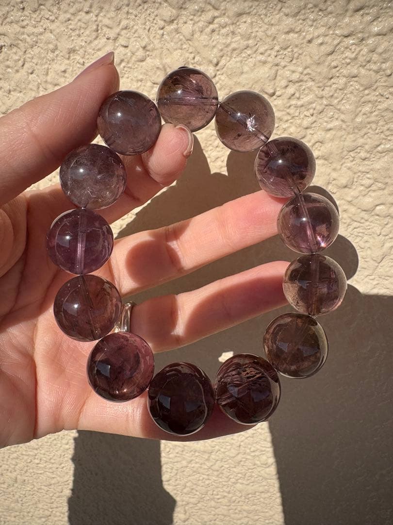 Y sh様　♡初入荷♡大玉　アメジストスモーキークォーツ　ブレスレット