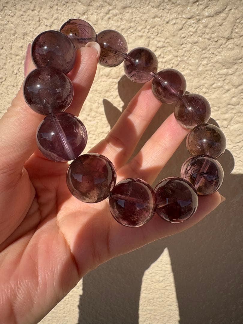 Y sh様　♡初入荷♡大玉　アメジストスモーキークォーツ　ブレスレット