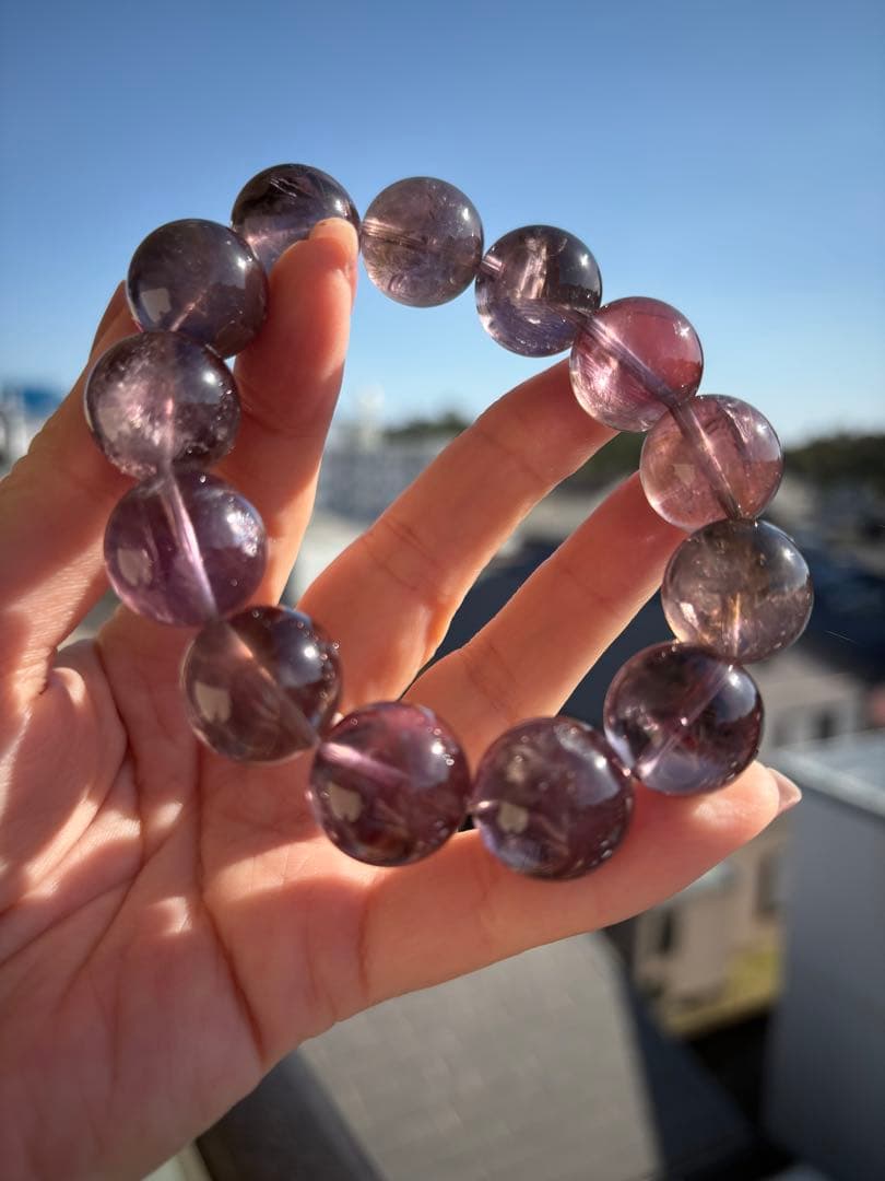 Y sh様　♡初入荷♡大玉　アメジストスモーキークォーツ　ブレスレット