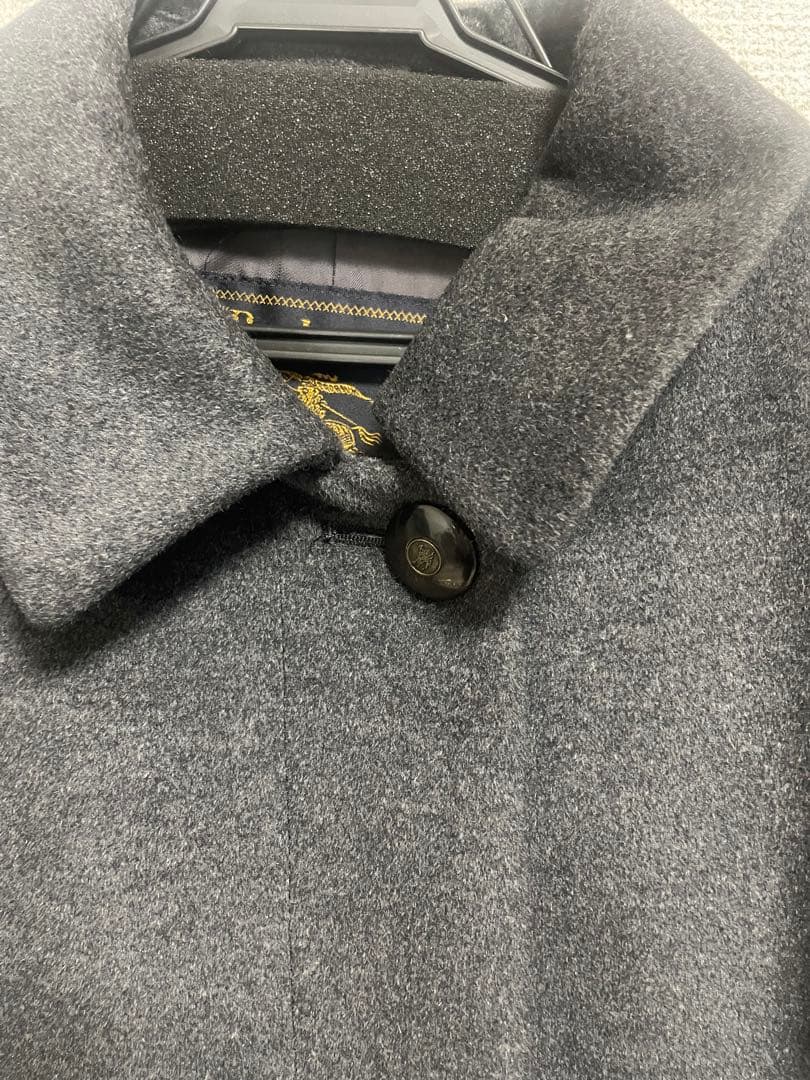 Burberrys'アンゴラウール ロングコート 40 グレー 総丈120