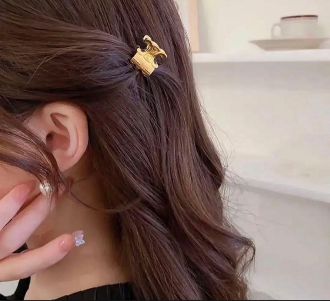 即日発送】CELINE セリーヌ ヘアクリップ ゴールド ノベルティ2個