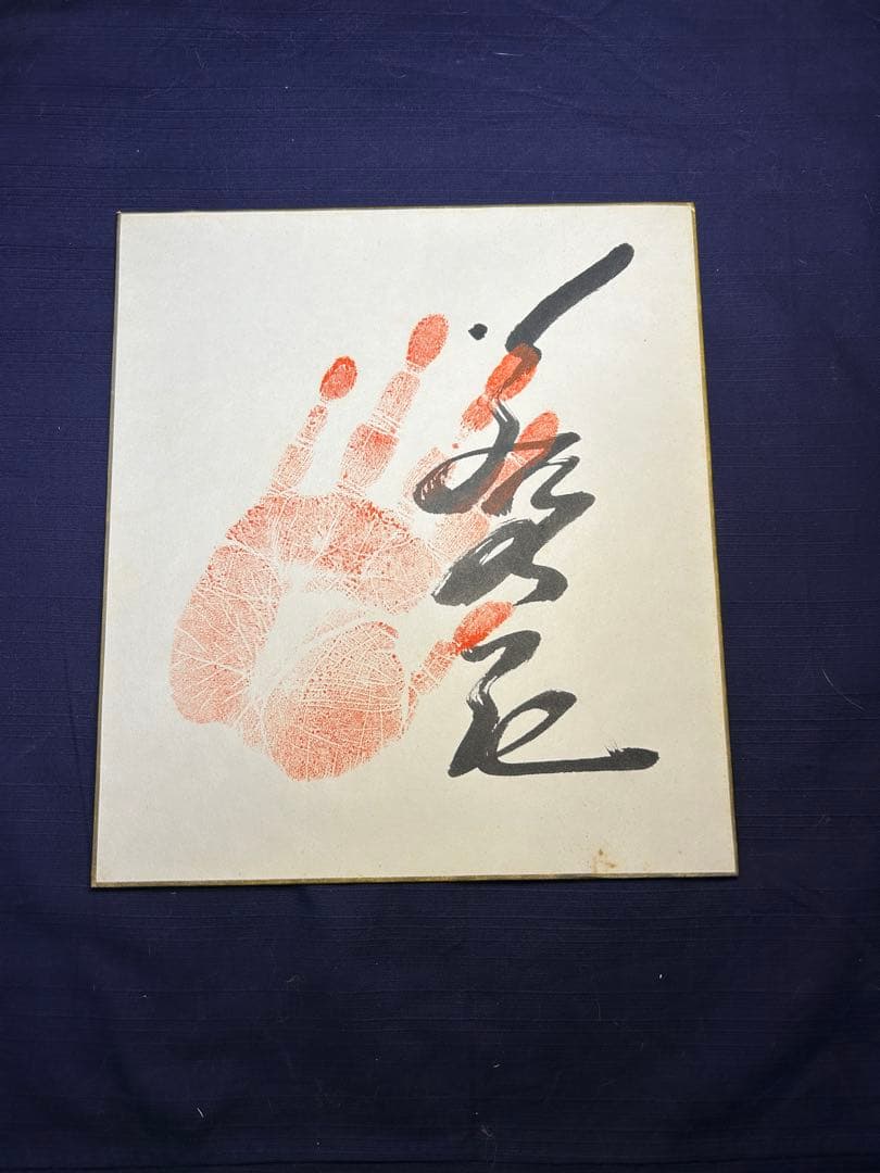 第56代横綱 若乃花 直筆サイン手形色紙 相撲力士 - メルカリ