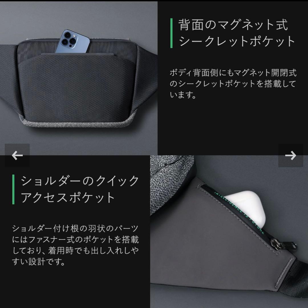 【美品】KORIN 防刃盗難防止ショルダーバッグ　ボディバッグ