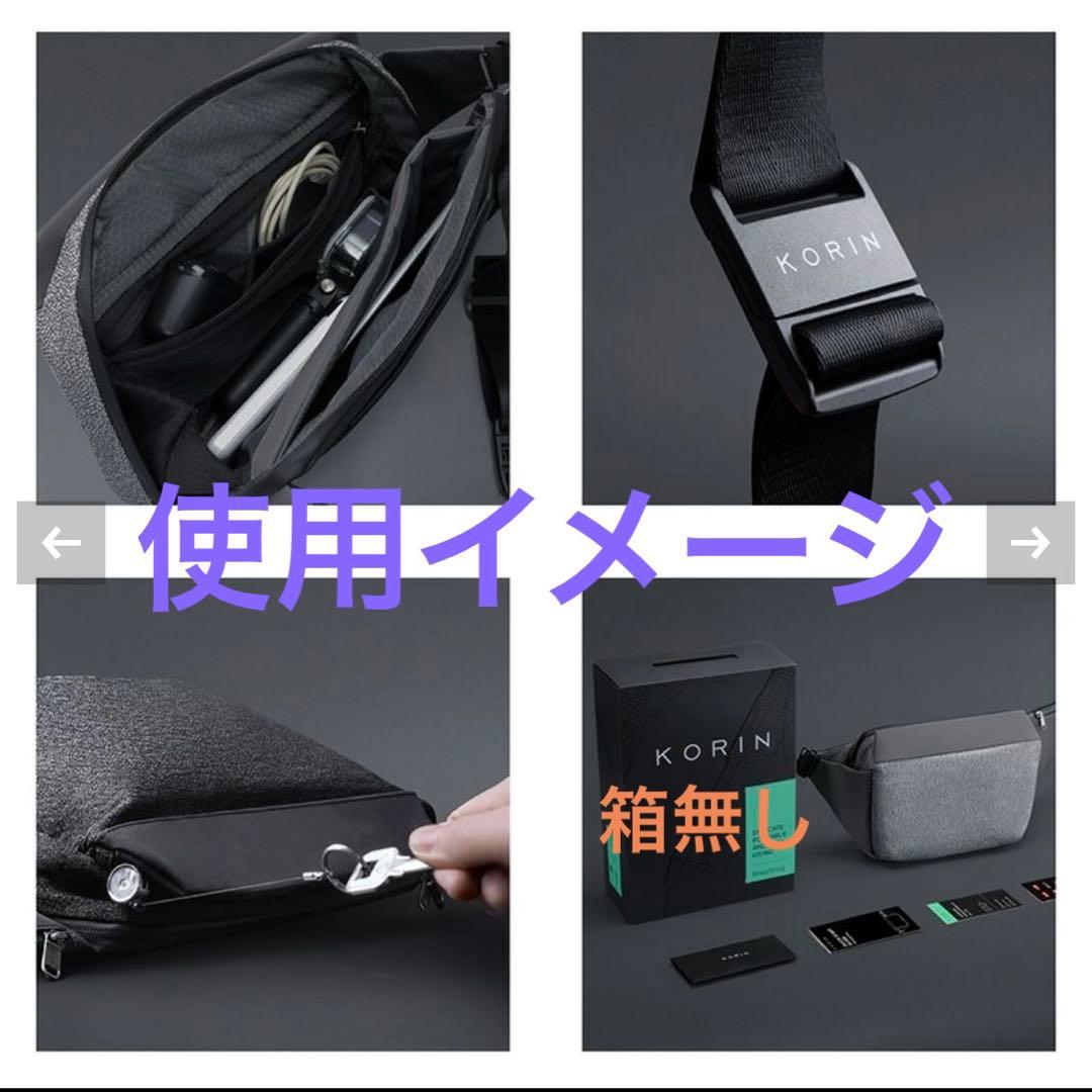 【美品】KORIN 防刃盗難防止ショルダーバッグ　ボディバッグ